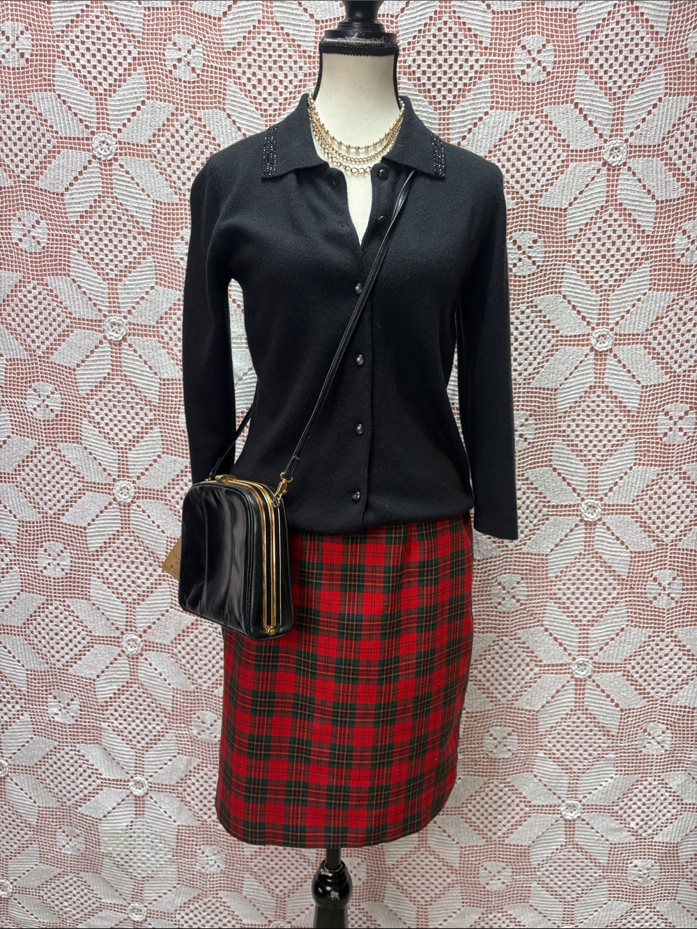 Vintage Razz International Tartan Plaid Skirt